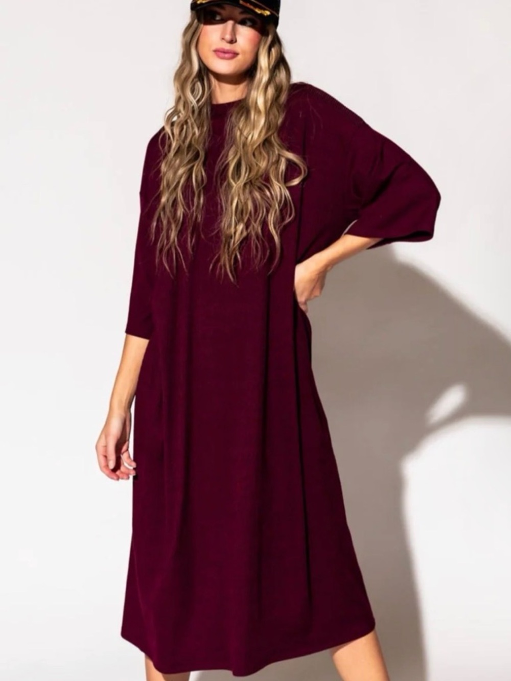 Dressed in LALA Ozzy Dress in Wine